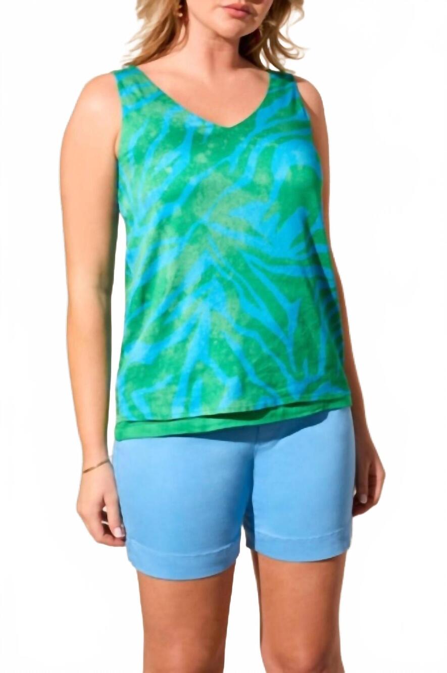 NEW TRIBAL reversible cami top in green sea
